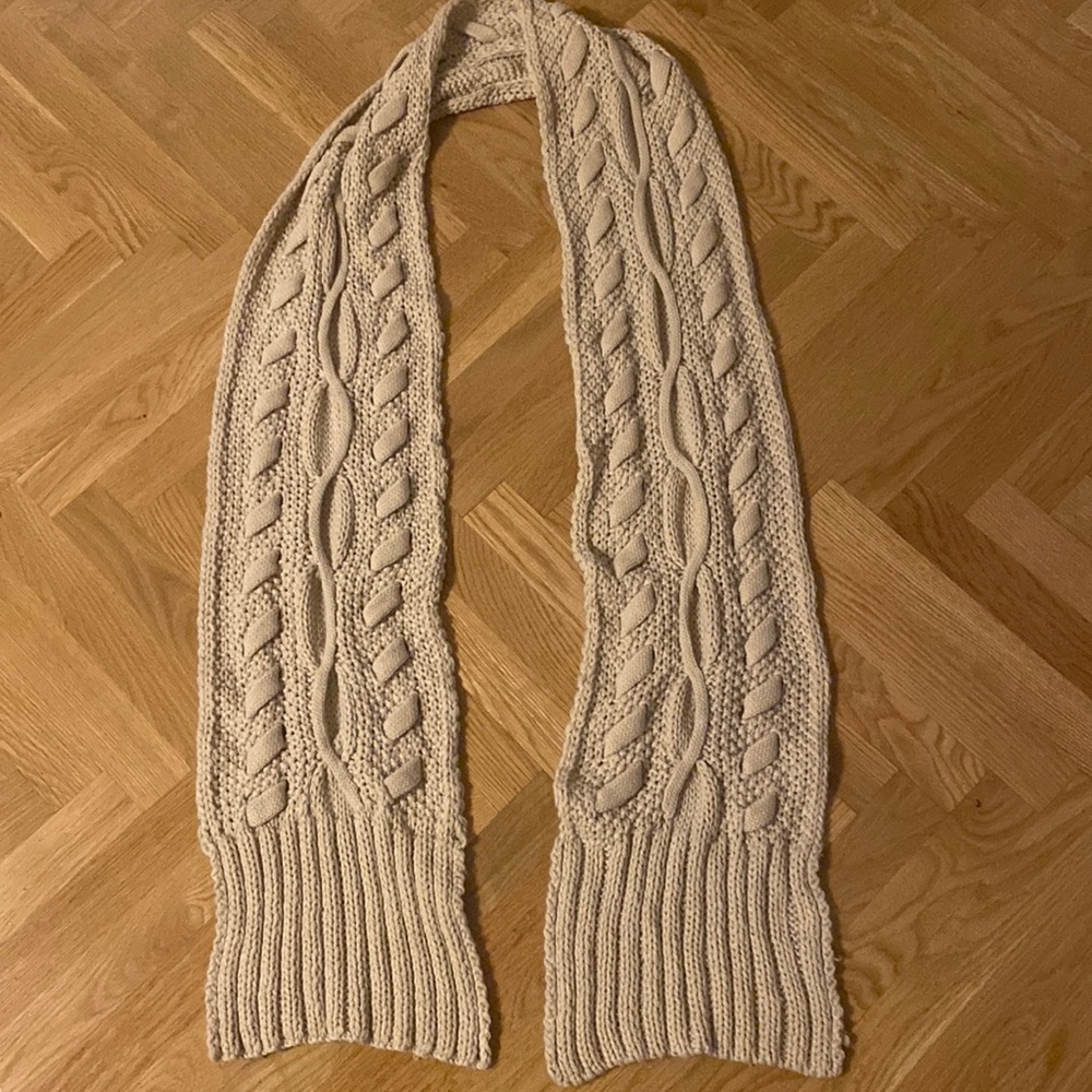 Asos long beige knit scarf